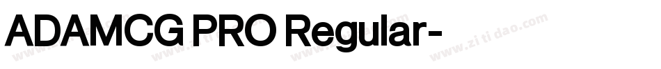 ADAMCG PRO Regular字体转换
